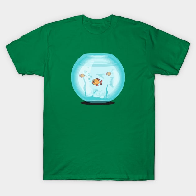 Happy Goldfish T-Shirt by Vin Zzep